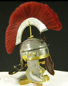 Roman helmet Gallic type G red crest